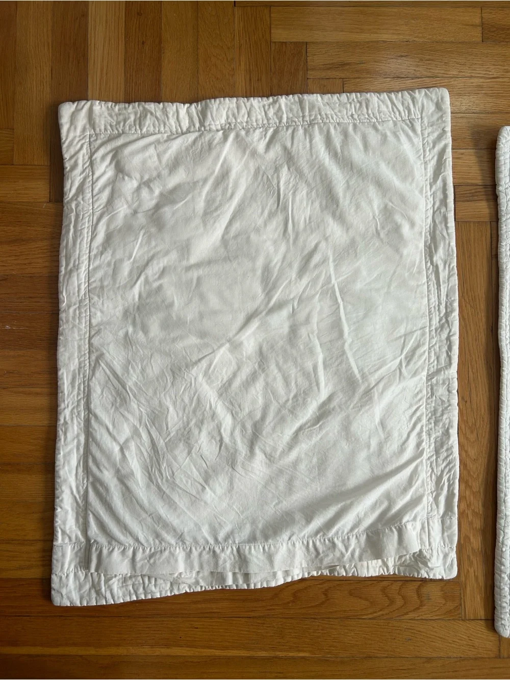 Creamy white Quilted Floral Pillow Shams - Elegant Home Bedding